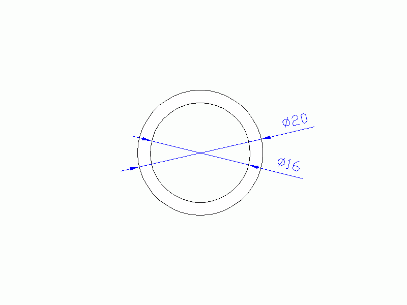 Perfil de Silicona TS402016 - formato tipo Tubo - forma de tubo