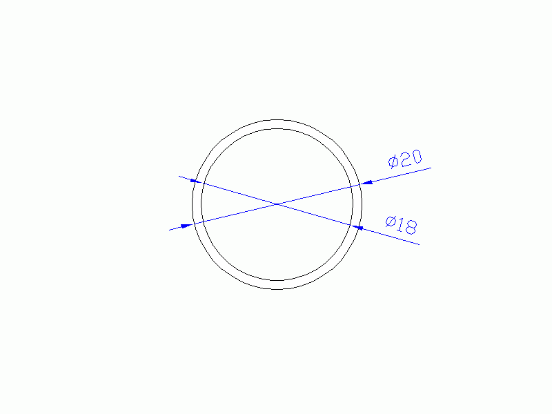 Perfil de Silicona TS402018 - formato tipo Tubo - forma de tubo