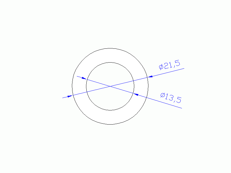 Perfil de Silicona TS4021,513,5 - formato tipo Tubo - forma de tubo