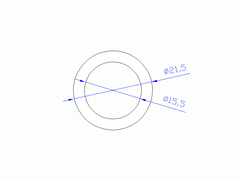 Perfil de Silicona TS4021,515,5 - formato tipo Tubo - forma de tubo