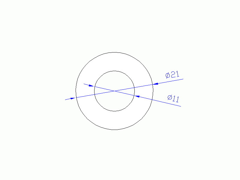 Perfil de Silicona TS402111 - formato tipo Tubo - forma de tubo