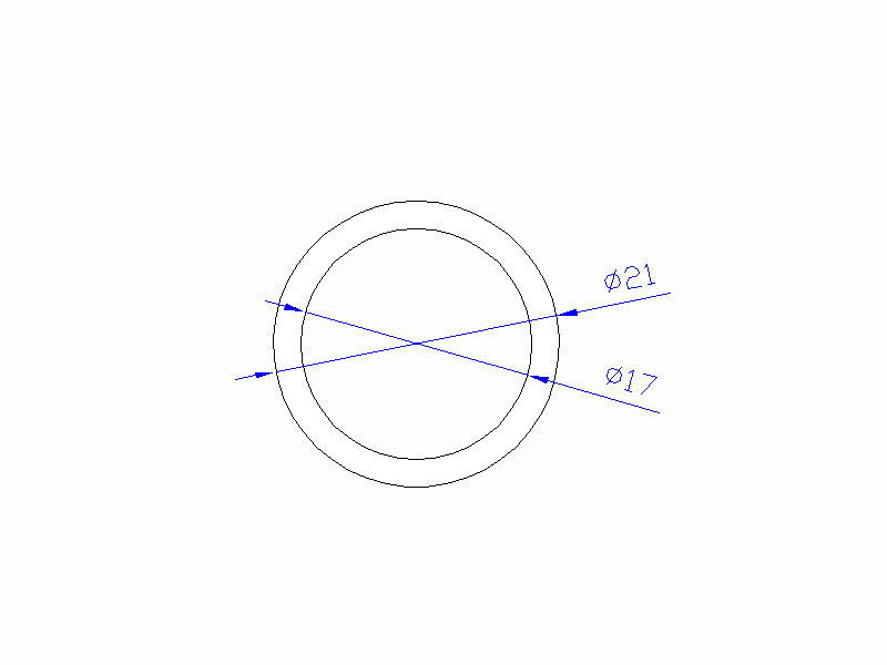 Perfil de Silicona TS402117 - formato tipo Tubo - forma de tubo