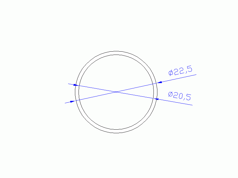 Perfil de Silicona TS4022,520,5 - formato tipo Tubo - forma de tubo