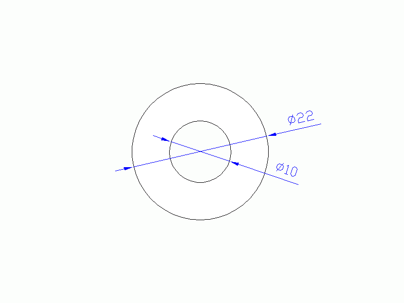 Perfil de Silicona TS402210 - formato tipo Tubo - forma de tubo