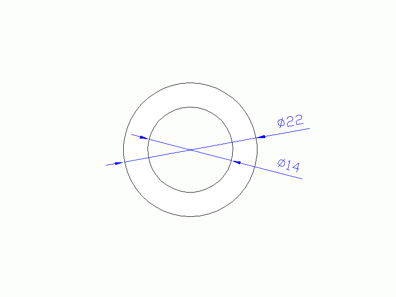 Perfil de Silicona TS402214 - formato tipo Tubo - forma de tubo