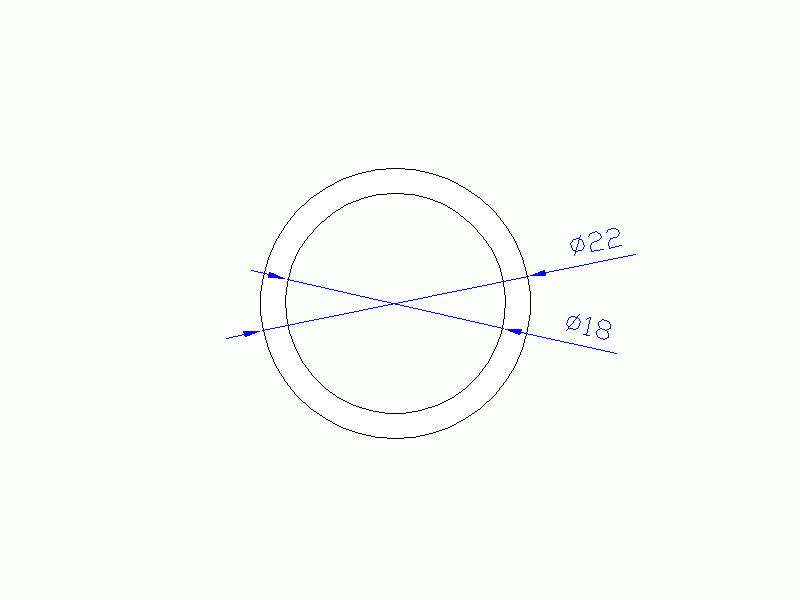 Perfil de Silicona TS402218 - formato tipo Tubo - forma de tubo