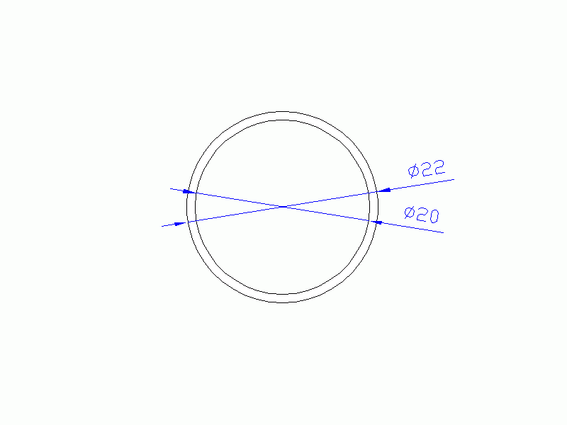 Perfil de Silicona TS402220 - formato tipo Tubo - forma de tubo