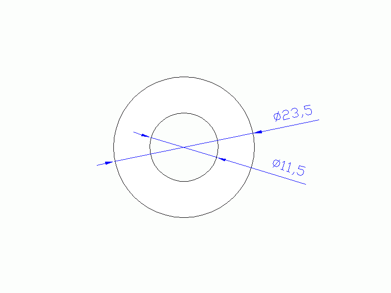 Perfil de Silicona TS4023,511,5 - formato tipo Tubo - forma de tubo