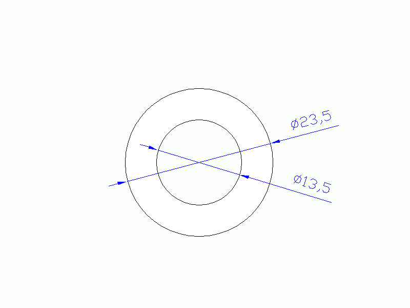 Perfil de Silicona TS4023,513,5 - formato tipo Tubo - forma de tubo