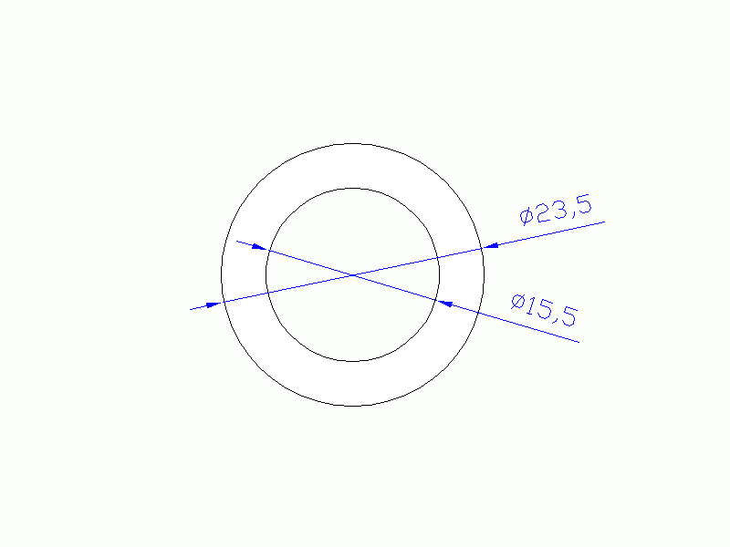 Perfil de Silicona TS4023,515,5 - formato tipo Tubo - forma de tubo