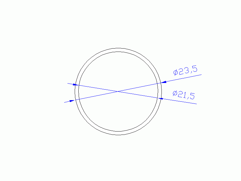 Perfil de Silicona TS4023,521,5 - formato tipo Tubo - forma de tubo