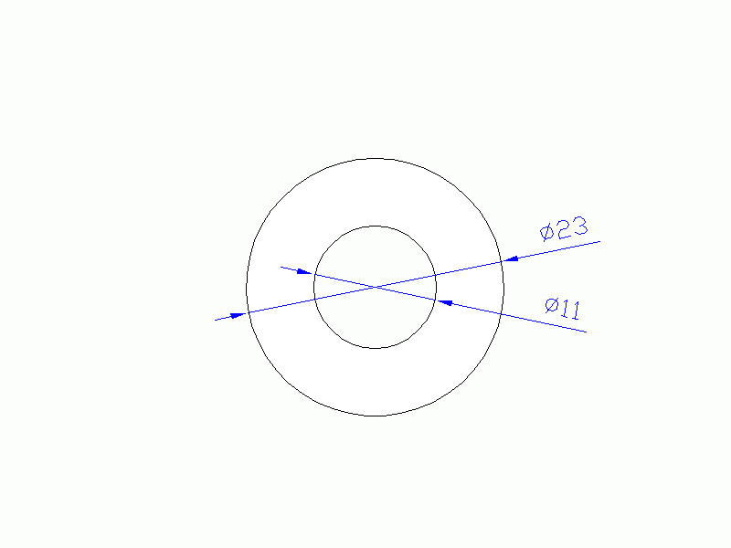 Perfil de Silicona TS402311 - formato tipo Tubo - forma de tubo