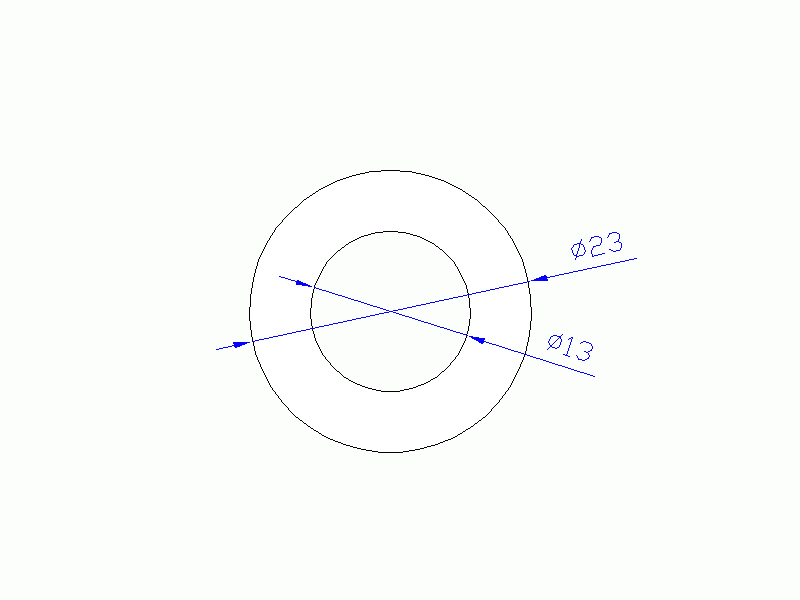 Perfil de Silicona TS402313 - formato tipo Tubo - forma de tubo