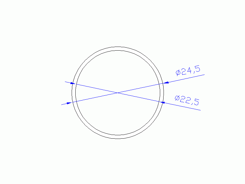 Perfil de Silicona TS4024,522,5 - formato tipo Tubo - forma de tubo