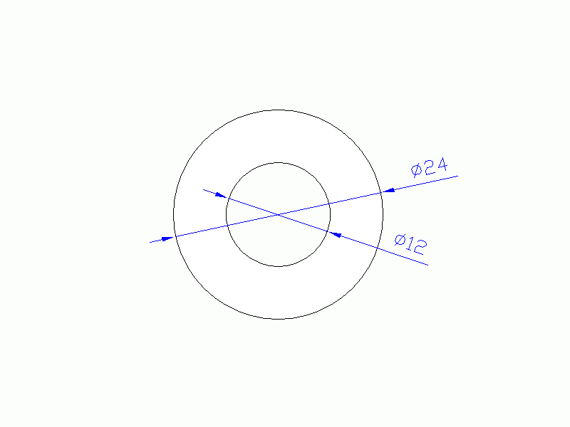 Perfil de Silicona TS402412 - formato tipo Tubo - forma de tubo