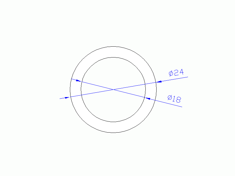 Perfil de Silicona TS402418 - formato tipo Tubo - forma de tubo