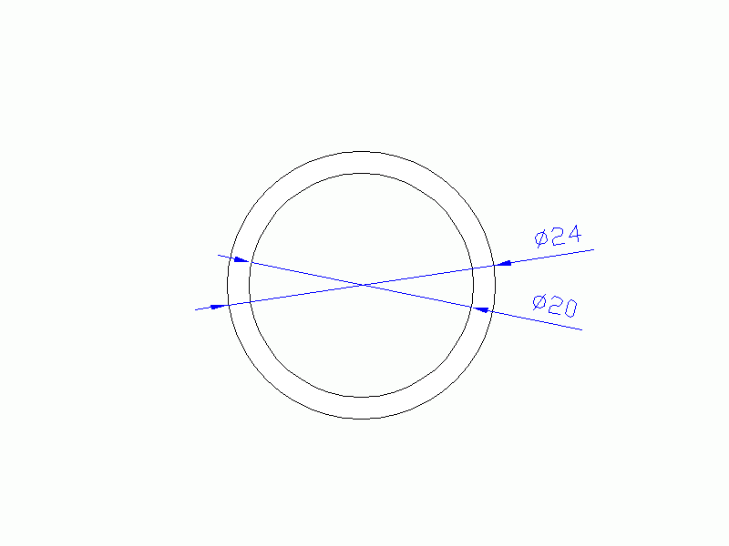 Perfil de Silicona TS402420 - formato tipo Tubo - forma de tubo