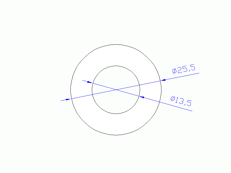 Perfil de Silicona TS4025,513,5 - formato tipo Tubo - forma de tubo