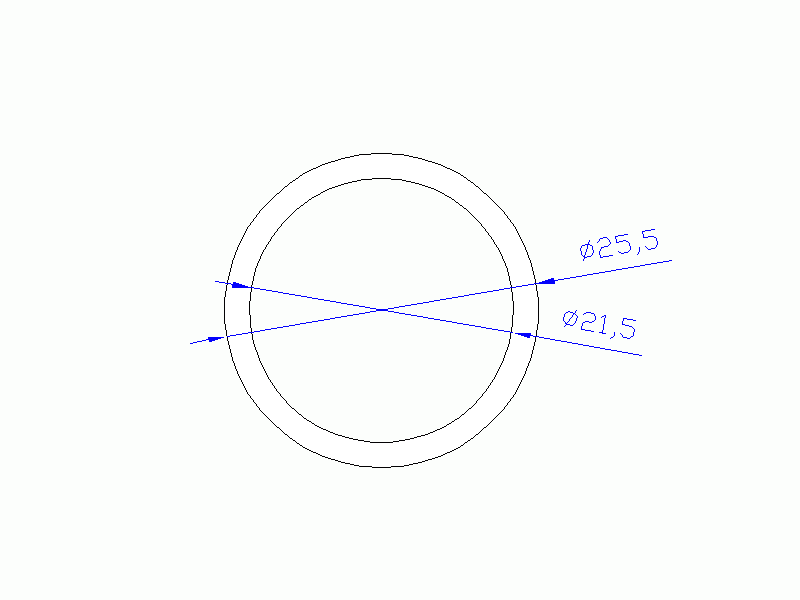 Perfil de Silicona TS4025,521,5 - formato tipo Tubo - forma de tubo