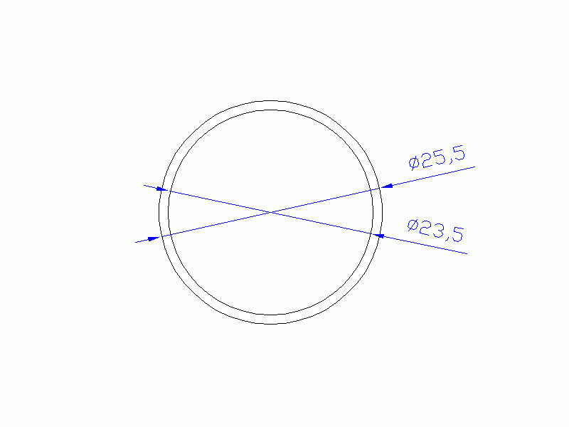 Perfil de Silicona TS4025,523,5 - formato tipo Tubo - forma de tubo