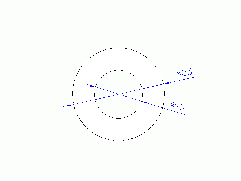 Perfil de Silicona TS402513 - formato tipo Tubo - forma de tubo