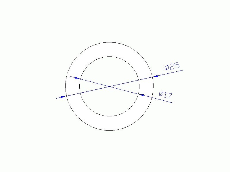 Perfil de Silicona TS402517 - formato tipo Tubo - forma de tubo