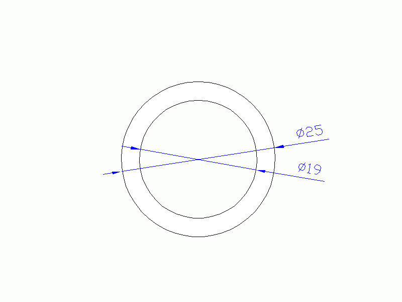 Perfil de Silicona TS402519 - formato tipo Tubo - forma de tubo