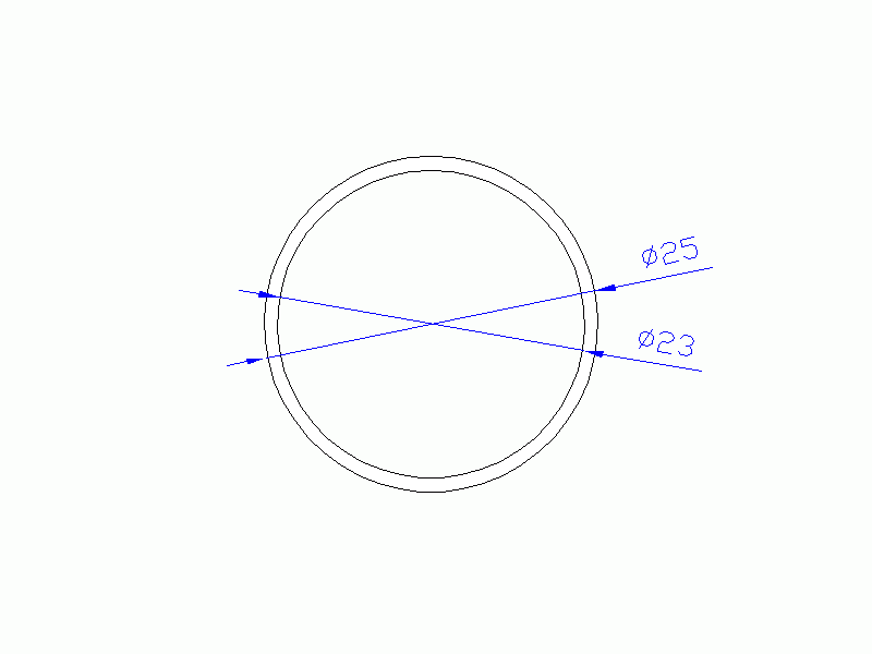 Perfil de Silicona TS402523 - formato tipo Tubo - forma de tubo