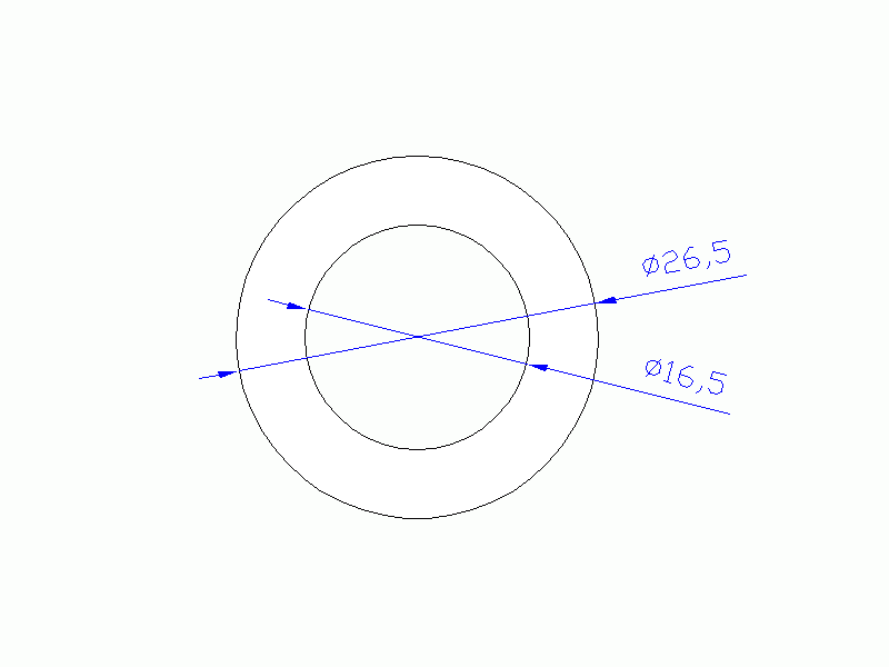 Perfil de Silicona TS4026,516,5 - formato tipo Tubo - forma de tubo