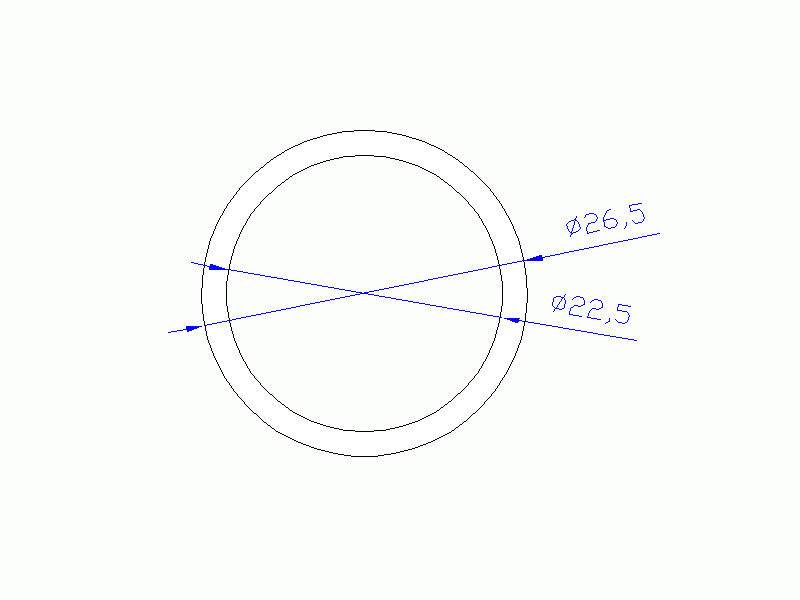 Perfil de Silicona TS4026,522,5 - formato tipo Tubo - forma de tubo