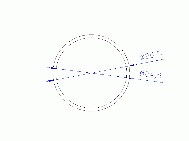 Perfil de Silicona TS4026,524,5 - formato tipo Tubo - forma de tubo