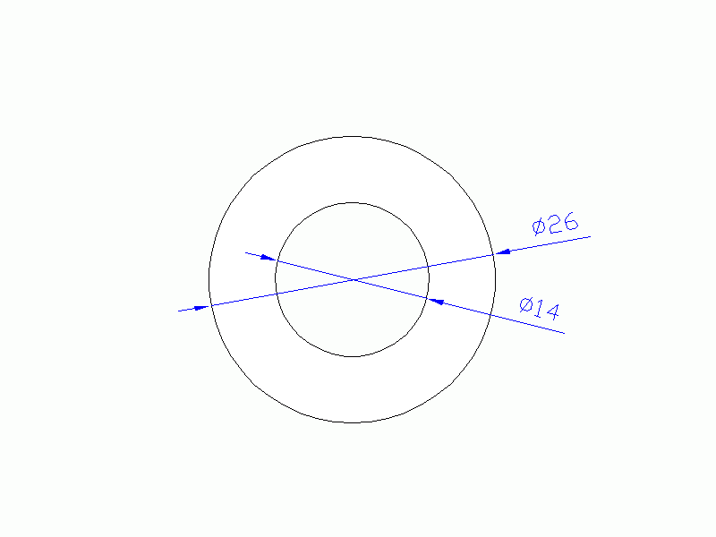 Perfil de Silicona TS402614 - formato tipo Tubo - forma de tubo