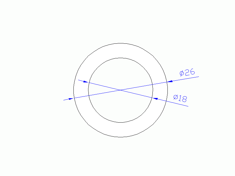 Perfil de Silicona TS402618 - formato tipo Tubo - forma de tubo