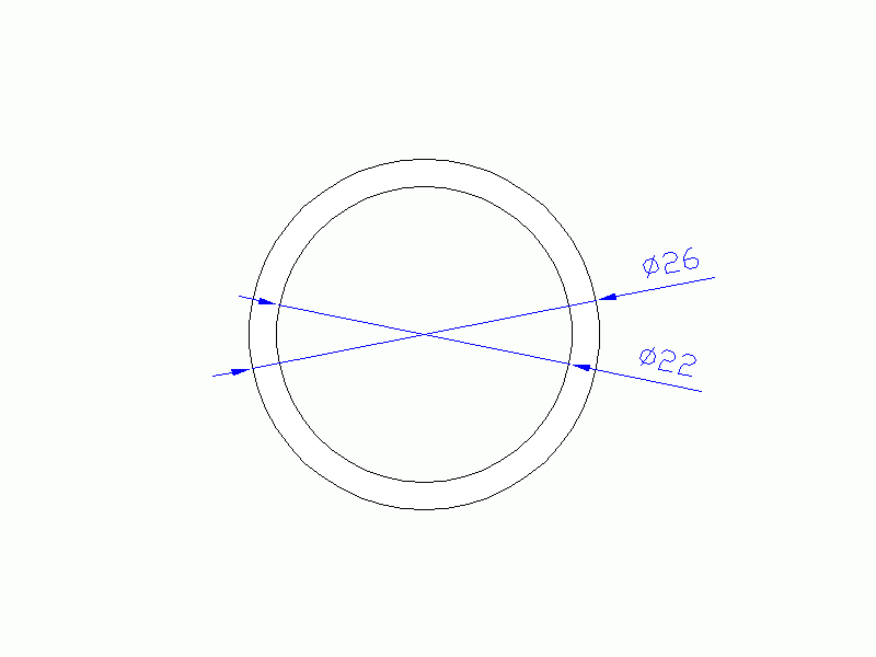 Perfil de Silicona TS402622 - formato tipo Tubo - forma de tubo