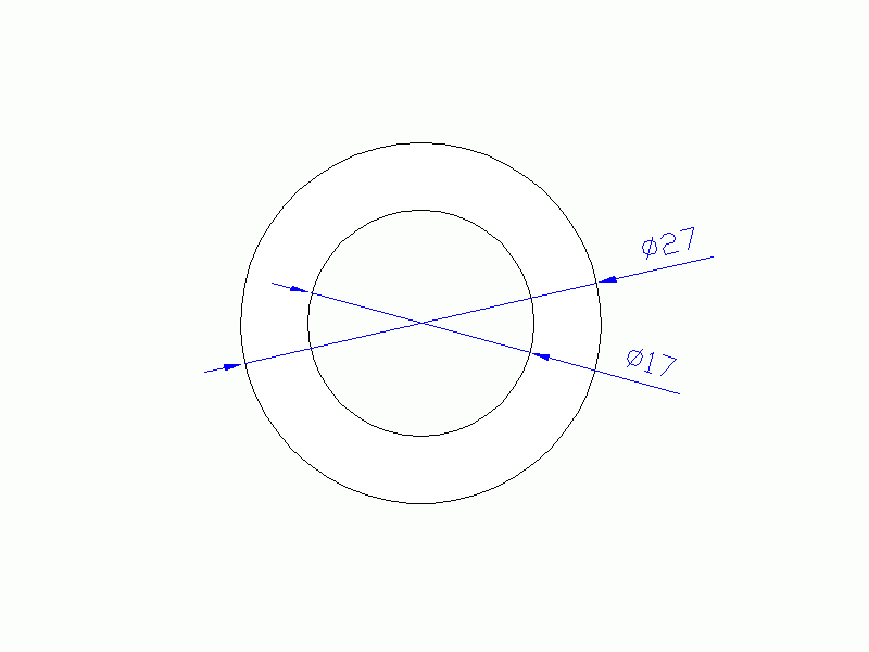 Perfil de Silicona TS402717 - formato tipo Tubo - forma de tubo