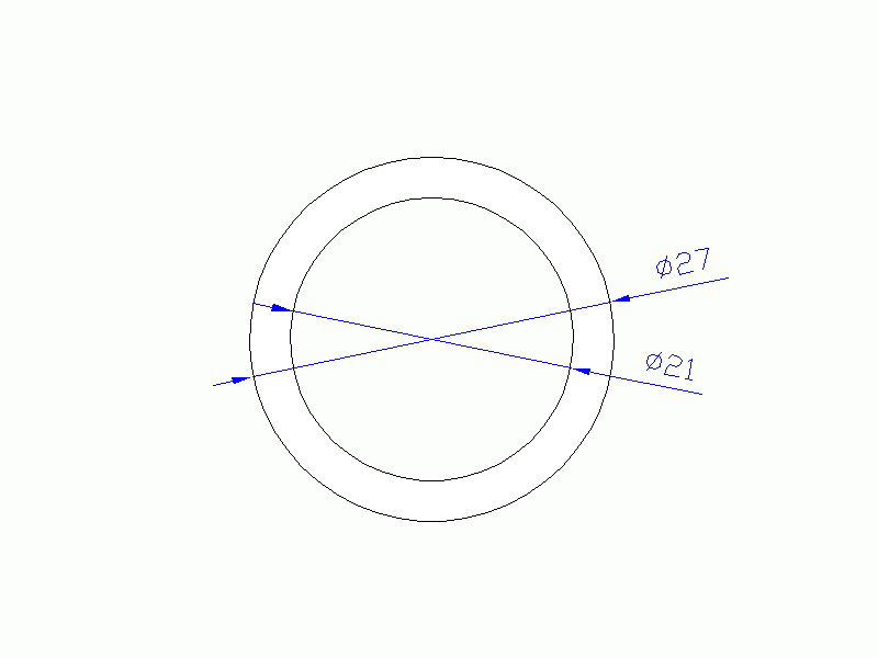 Perfil de Silicona TS402721 - formato tipo Tubo - forma de tubo