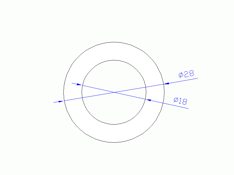 Perfil de Silicona TS402818 - formato tipo Tubo - forma de tubo