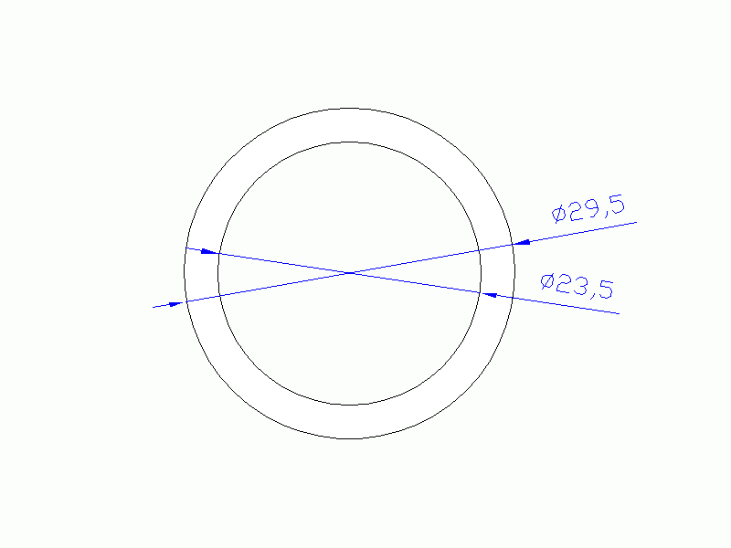 Perfil de Silicona TS4029,523,5 - formato tipo Tubo - forma de tubo