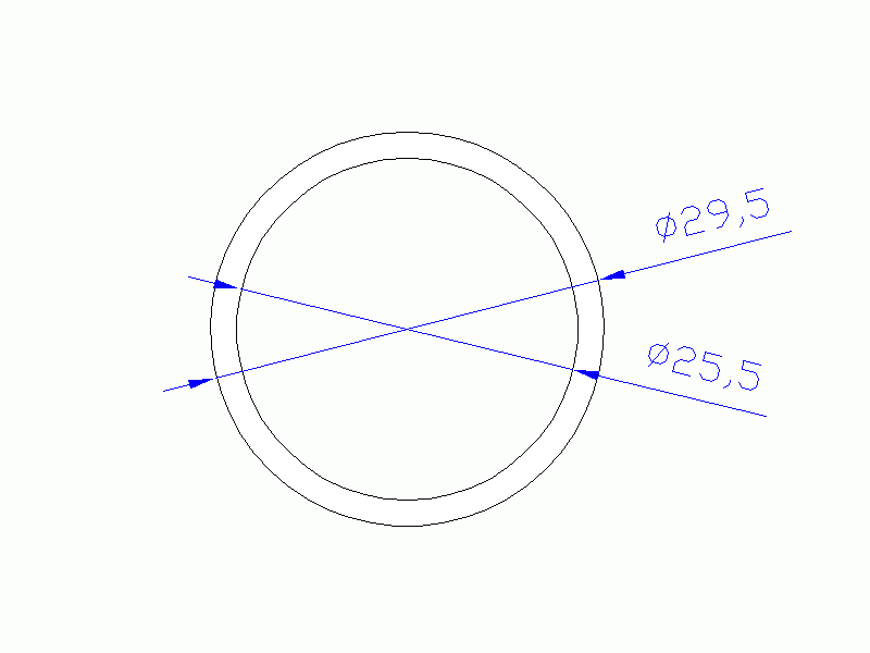 Perfil de Silicona TS4029,525,5 - formato tipo Tubo - forma de tubo