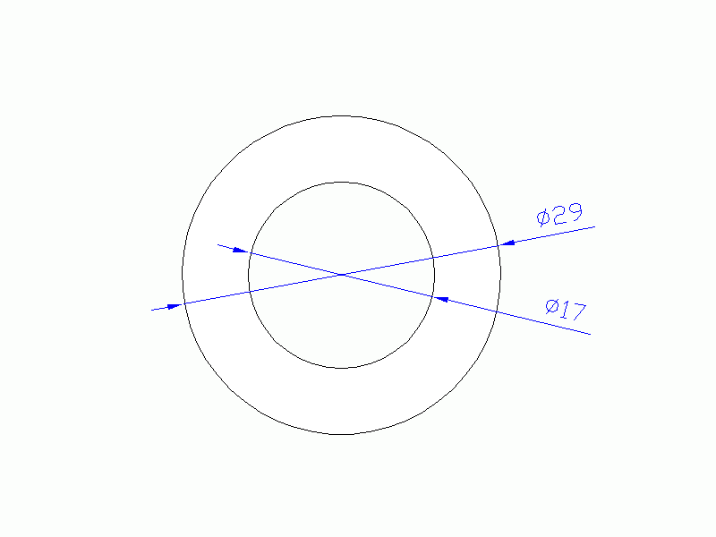 Perfil de Silicona TS402917 - formato tipo Tubo - forma de tubo