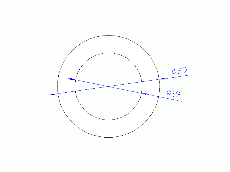 Perfil de Silicona TS402919 - formato tipo Tubo - forma de tubo