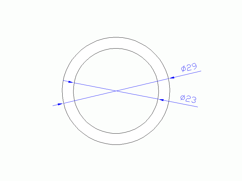 Perfil de Silicona TS402923 - formato tipo Tubo - forma de tubo