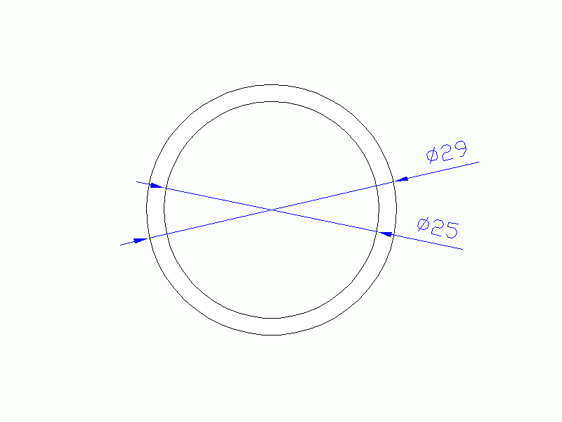 Perfil de Silicona TS402925 - formato tipo Tubo - forma de tubo