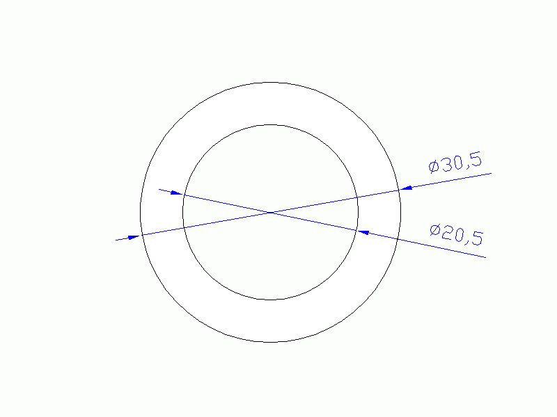 Perfil de Silicona TS4030,520,5 - formato tipo Tubo - forma de tubo