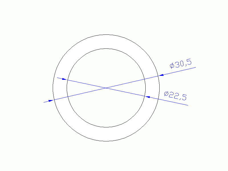 Perfil de Silicona TS4030,522,5 - formato tipo Tubo - forma de tubo