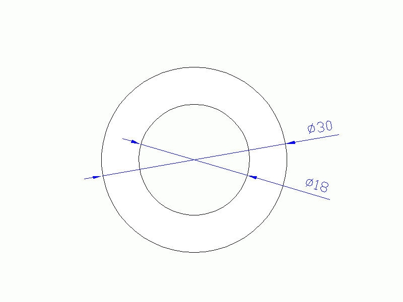 Perfil de Silicona TS403018 - formato tipo Tubo - forma de tubo