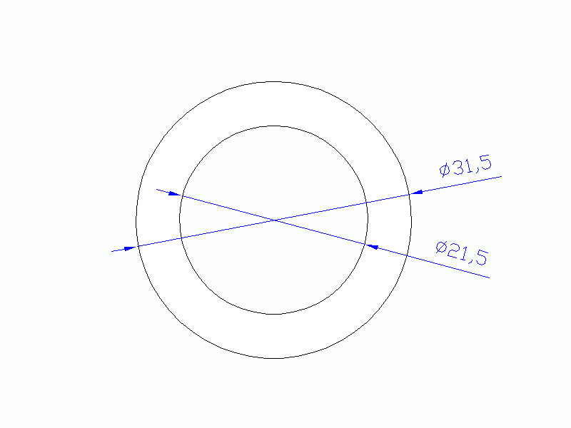 Perfil de Silicona TS4031,521,5 - formato tipo Tubo - forma de tubo