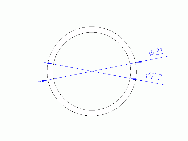 Perfil de Silicona TS403127 - formato tipo Tubo - forma de tubo