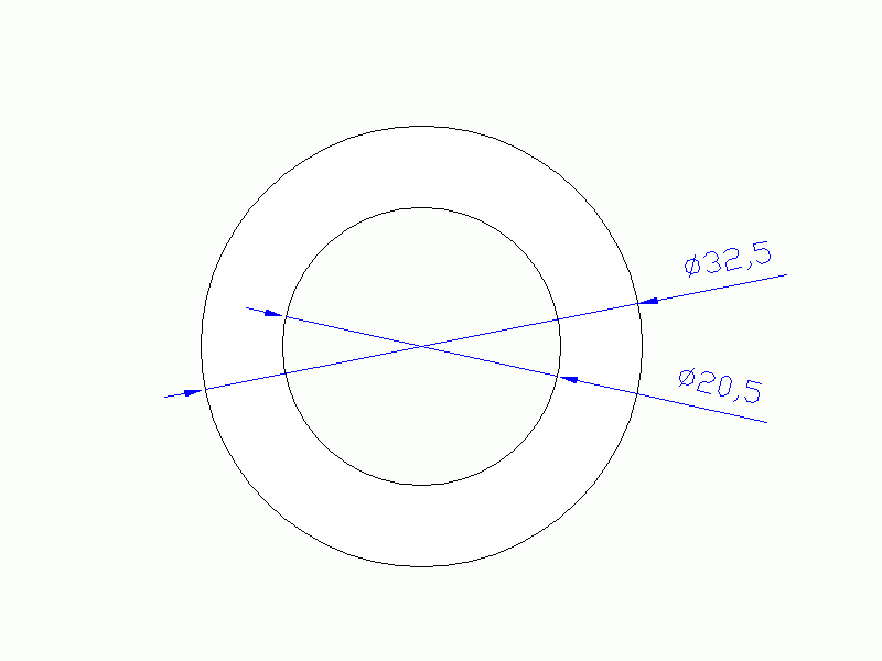 Perfil de Silicona TS4032,520,5 - formato tipo Tubo - forma de tubo