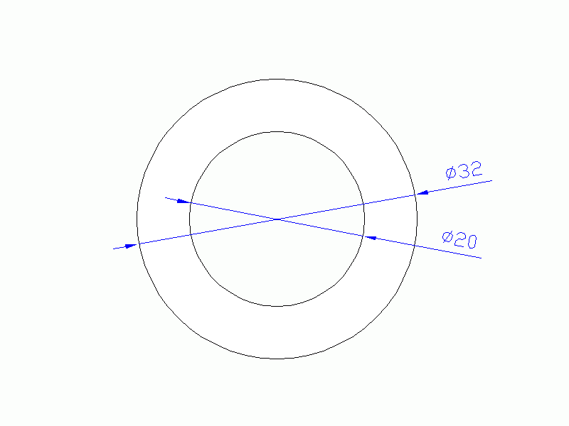 Perfil de Silicona TS403220 - formato tipo Tubo - forma de tubo